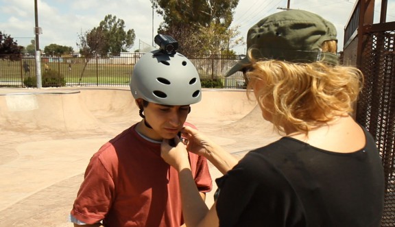  chase jarvis photo of skater brandon with Contour HD helmet camera