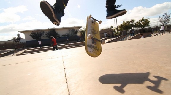 Chase Jarvis.  Just a sweet kickflip in action.