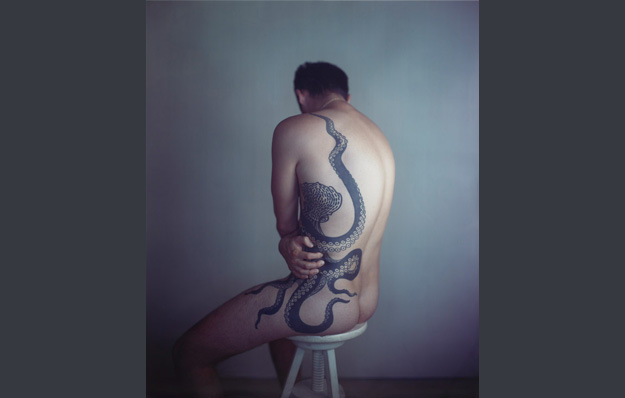 Richard Learoyd, 'Man with Octopus Tattoo II', 2011. Image Courtesy: The National Gallery, London, UK