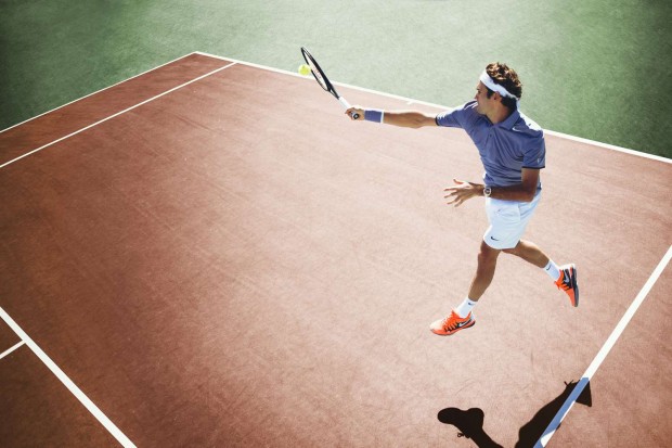 Pro Tennis Player Roger Federer in Action, photo by Chase Jarvis